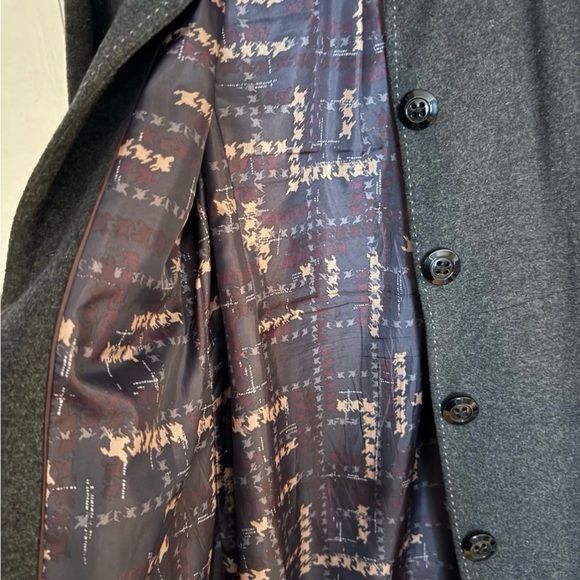 Merona Charcoal Belted wool blend Coat - Picture 4 of 8